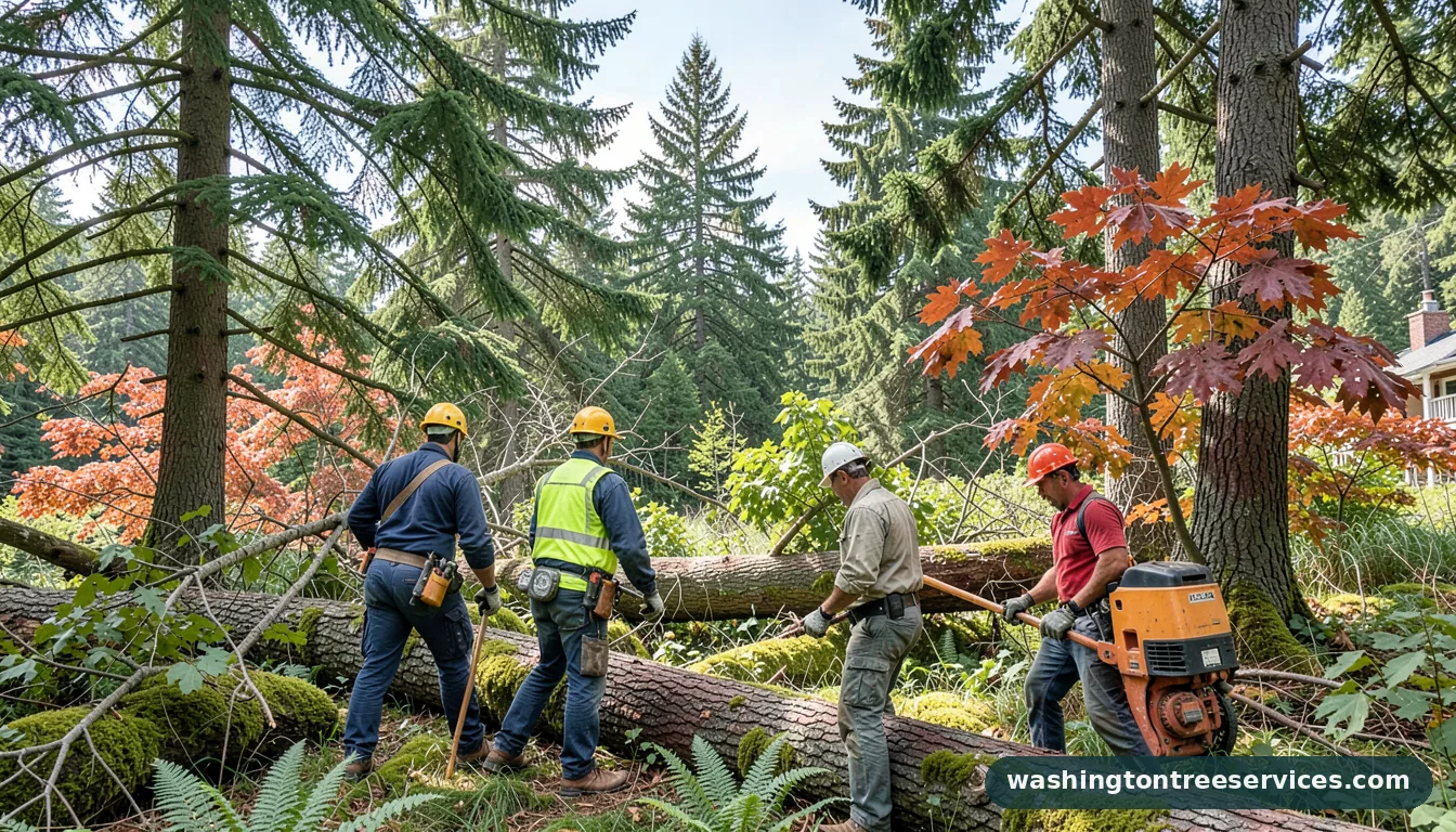 Completed tree removal issaquah project by Washington Tree Services tree removal issaquah - completed tree work by Washington Tree Services