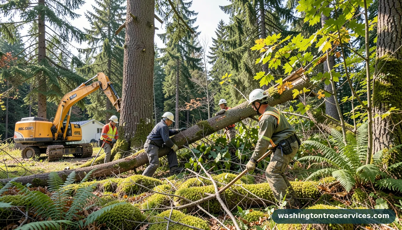 tree removal king county - completed tree work by Washington Tree Services