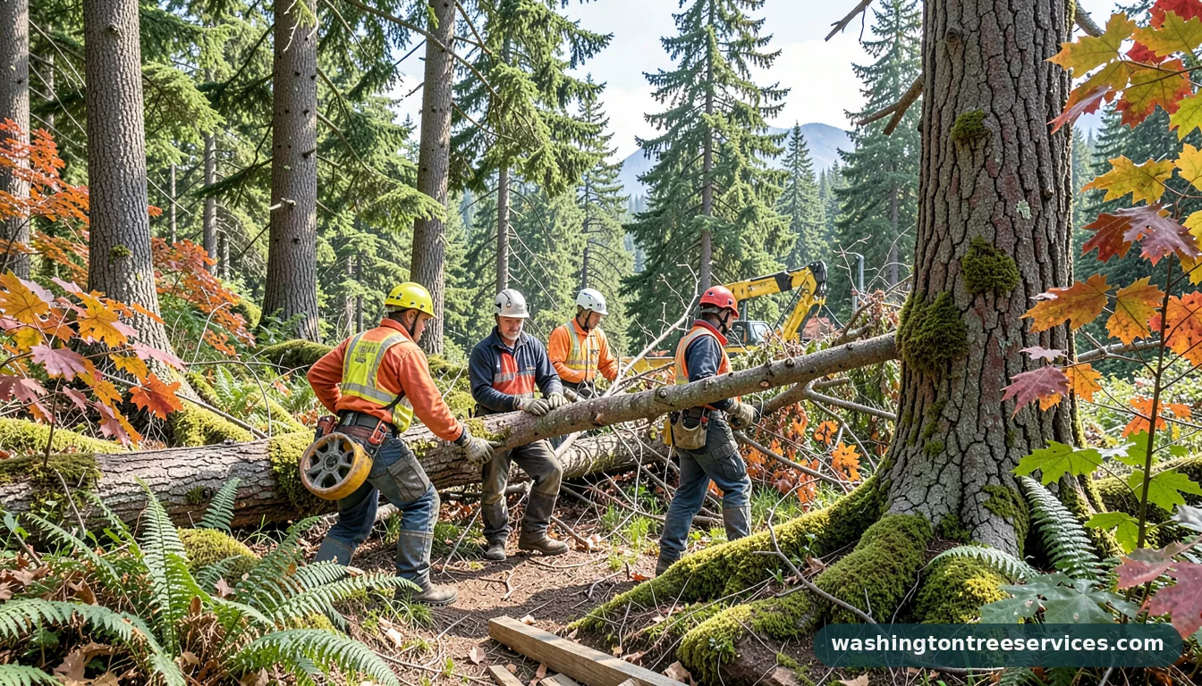 Certified arborists handling tree removal lynnwood in Washington tree removal lynnwood - certified arborists at work in Washington