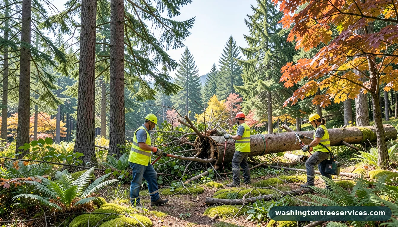 Completed tree removal lynnwood project by Washington Tree Services tree removal lynnwood - completed tree work by Washington Tree Services