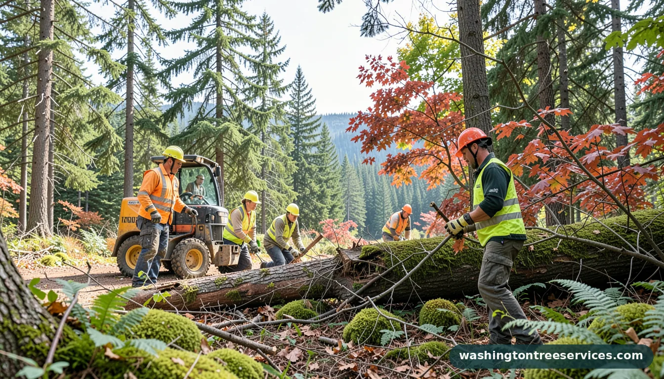 tree removal marysville - tree service equipment and crew in Washington