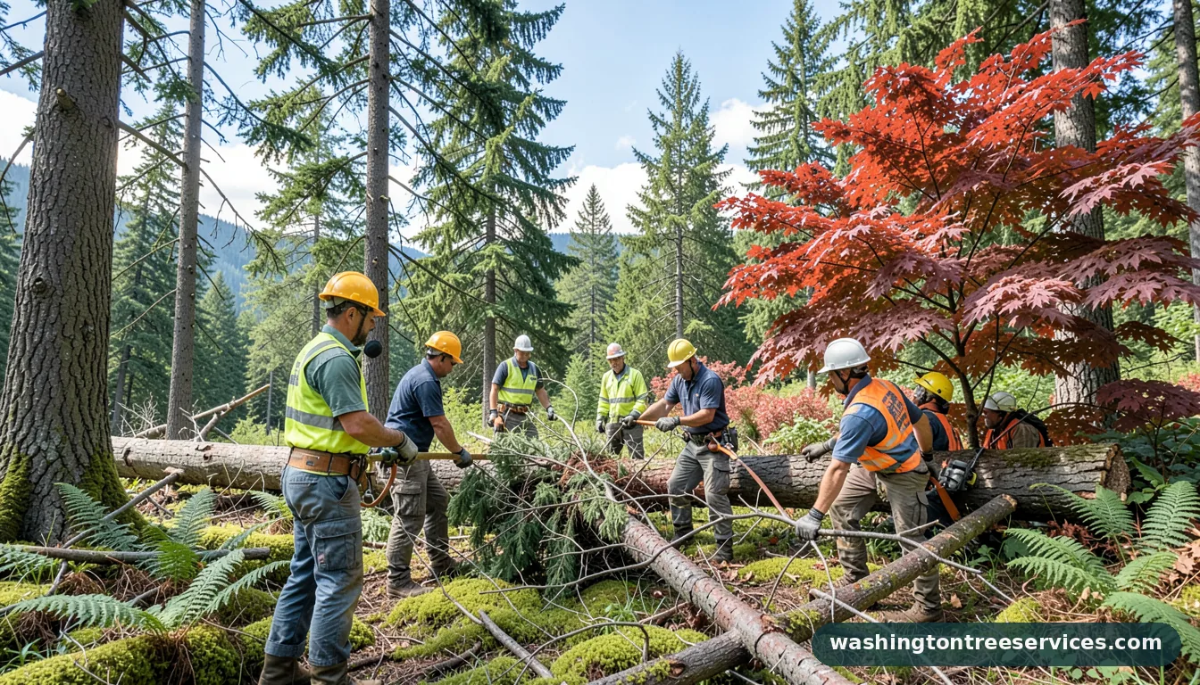 Professional equipment for tree removal monroe wa in Washington tree removal monroe wa - tree service equipment and crew in Washington
