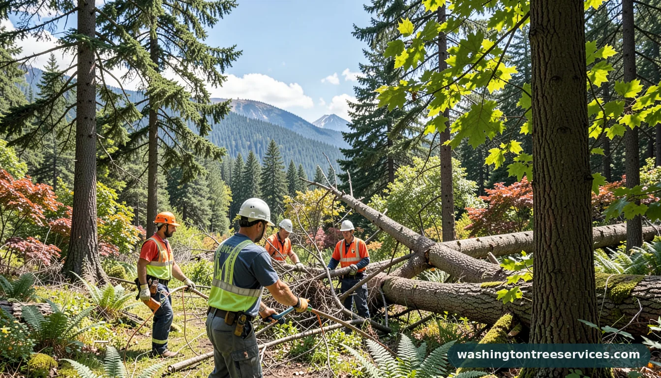 tree removal near me open now - tree service equipment and crew in Washington
