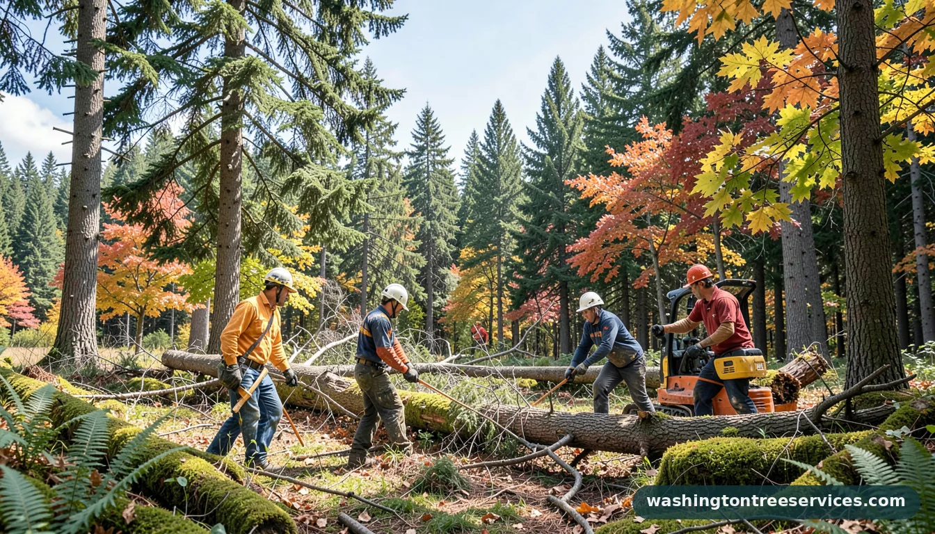 tree removal near me open now - completed tree work by Washington Tree Services