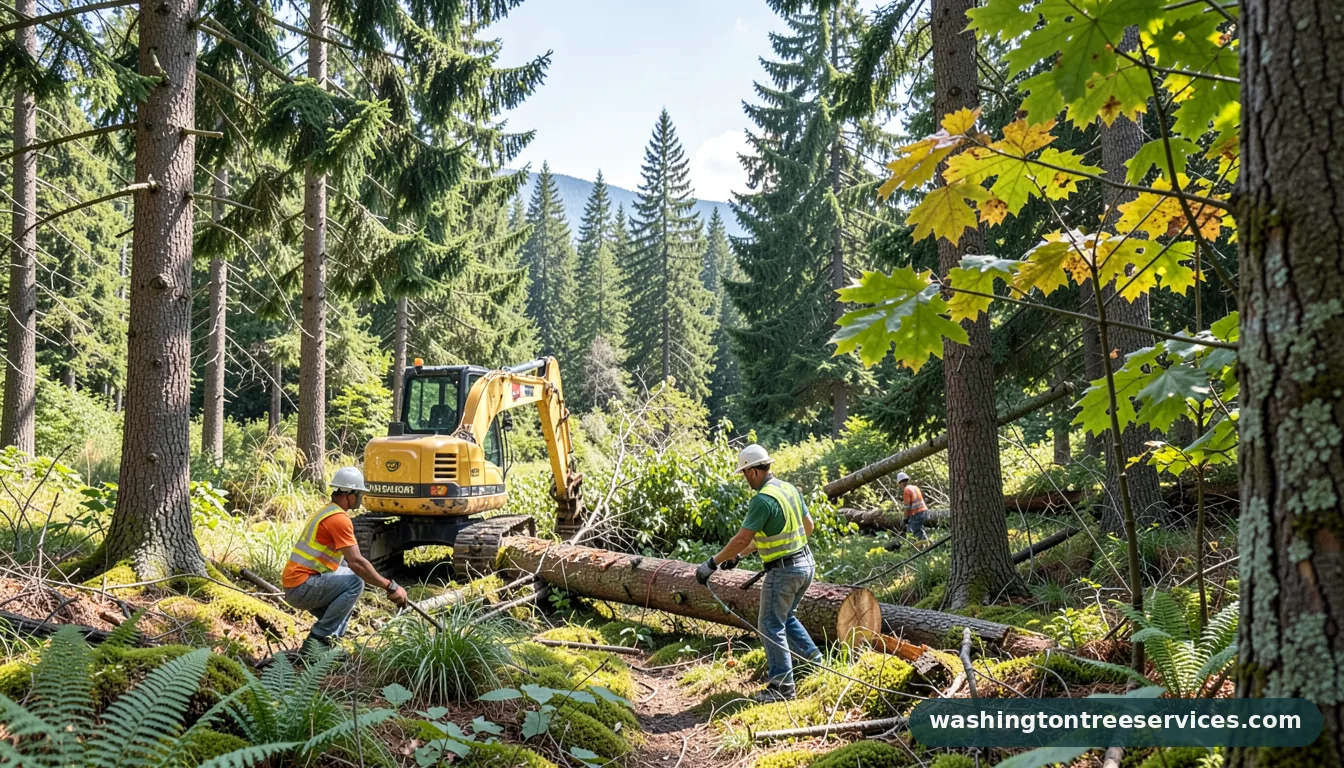 Professional equipment for tree removal newcastle in Washington tree removal newcastle - tree service equipment and crew in Washington