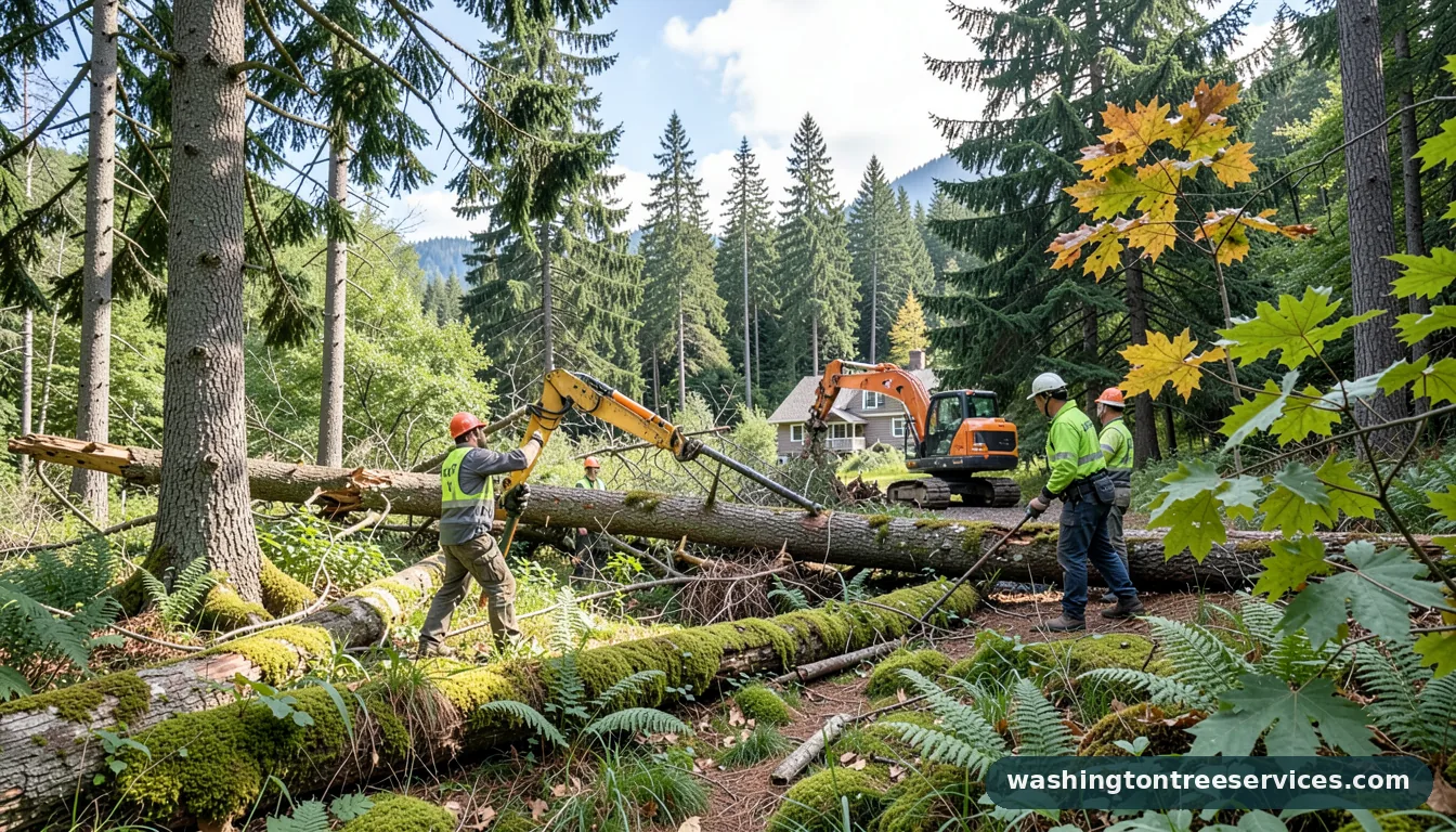 Completed tree removal newcastle project by Washington Tree Services tree removal newcastle - completed tree work by Washington Tree Services