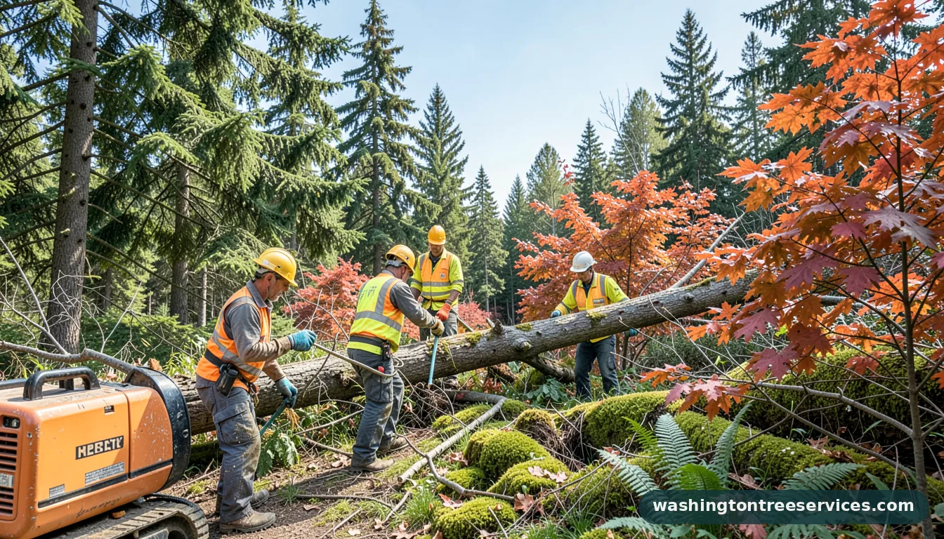 Professional equipment for tree removal prices near me in Washington tree removal prices near me - tree service equipment and crew in Washington