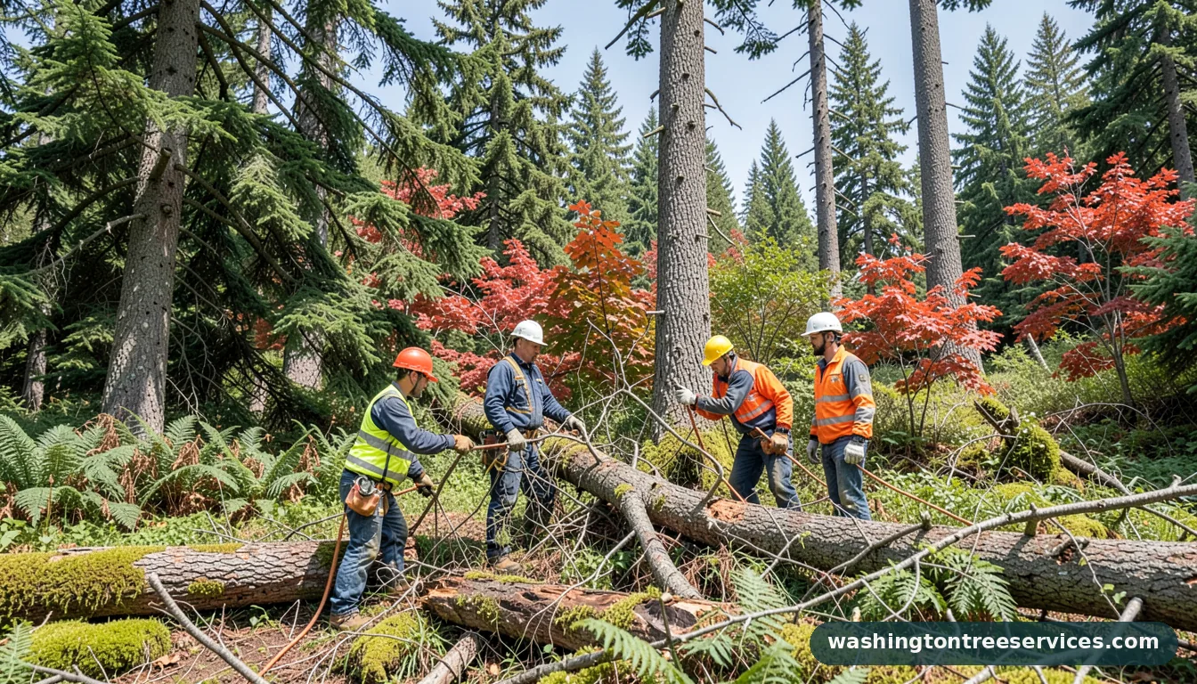 Certified arborists handling tree removal puyallup wa in Washington tree removal puyallup wa - certified arborists at work in Washington