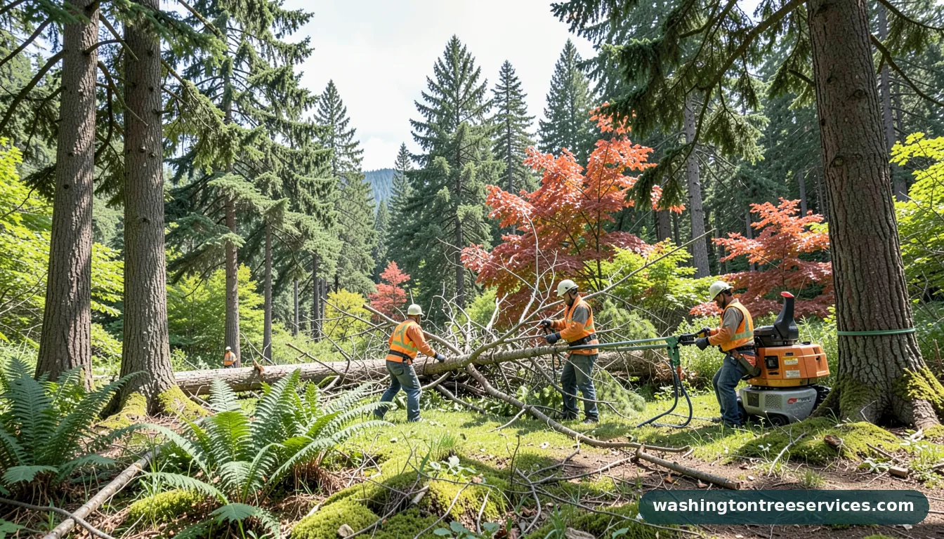 Completed tree removal puyallup wa project by Washington Tree Services tree removal puyallup wa - completed tree work by Washington Tree Services