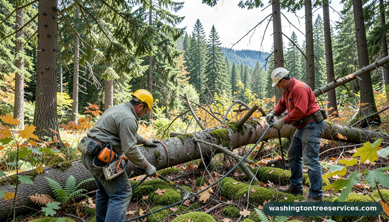 Professional equipment for tree removal puyallup in Washington tree removal puyallup - tree service equipment and crew in Washington