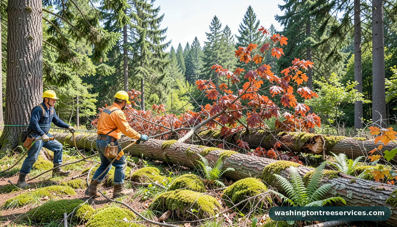 Completed tree removal puyallup project by Washington Tree Services tree removal puyallup - completed tree work by Washington Tree Services