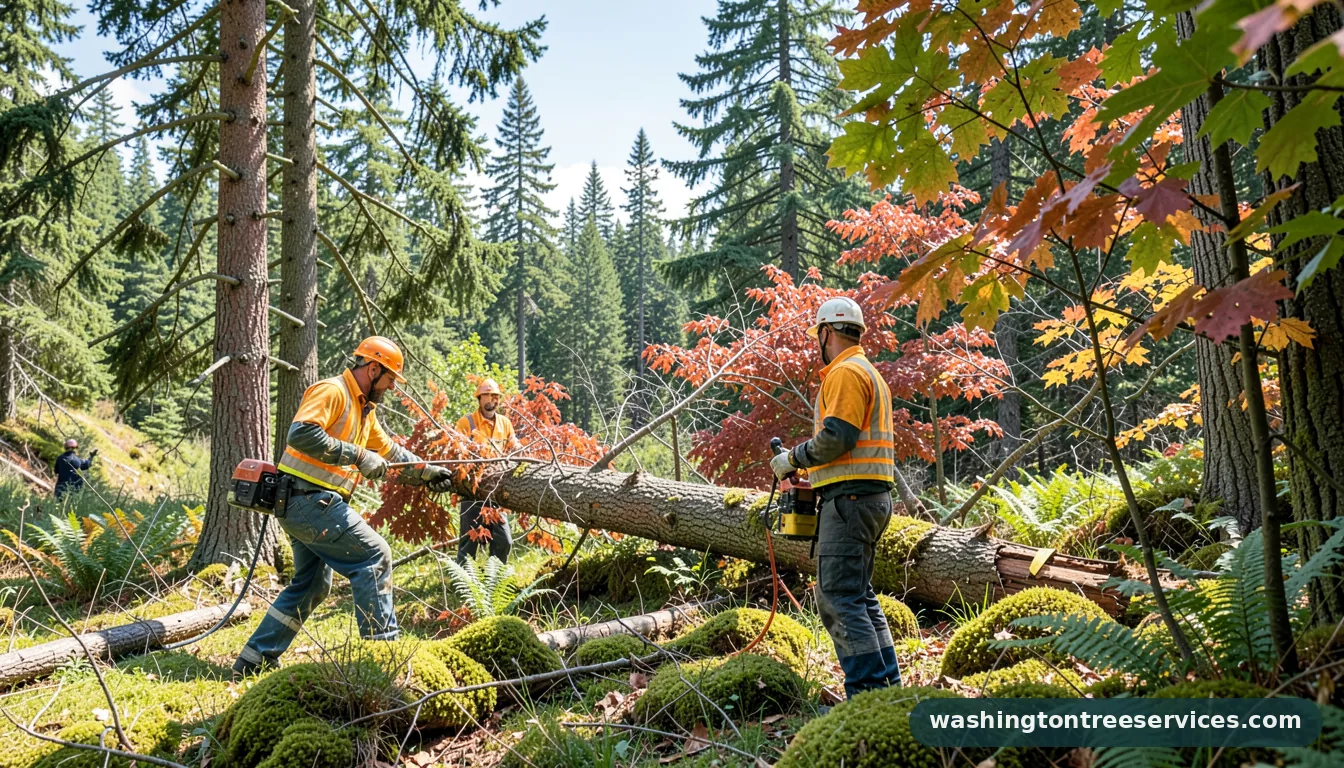 Professional equipment for tree removal quotes in Washington tree removal quotes - tree service equipment and crew in Washington