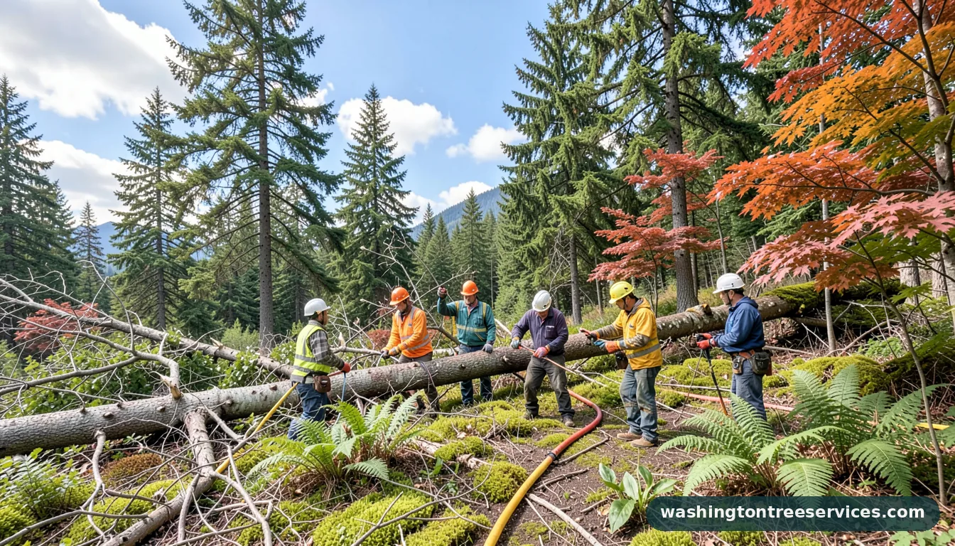 tree removal redmond - certified arborists at work in Washington