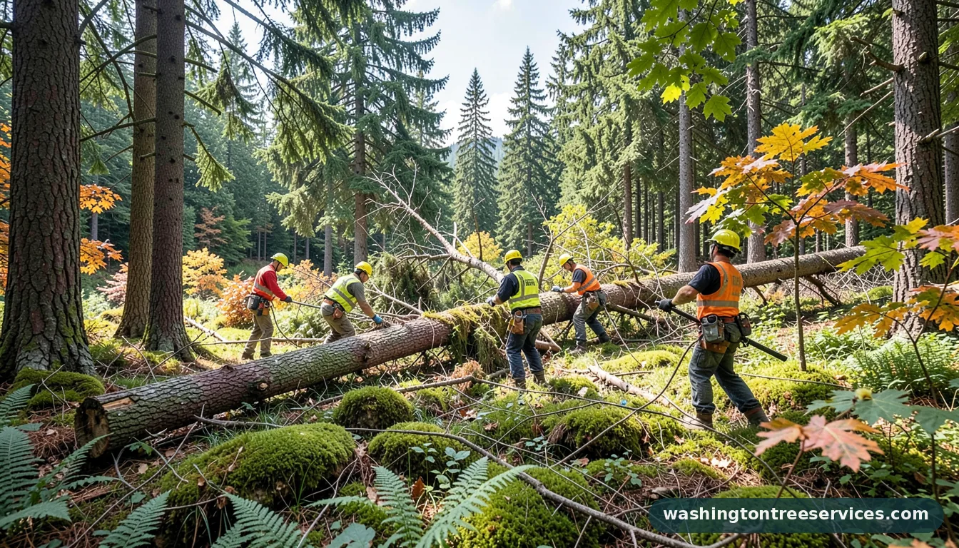 tree removal redmond - tree service equipment and crew in Washington