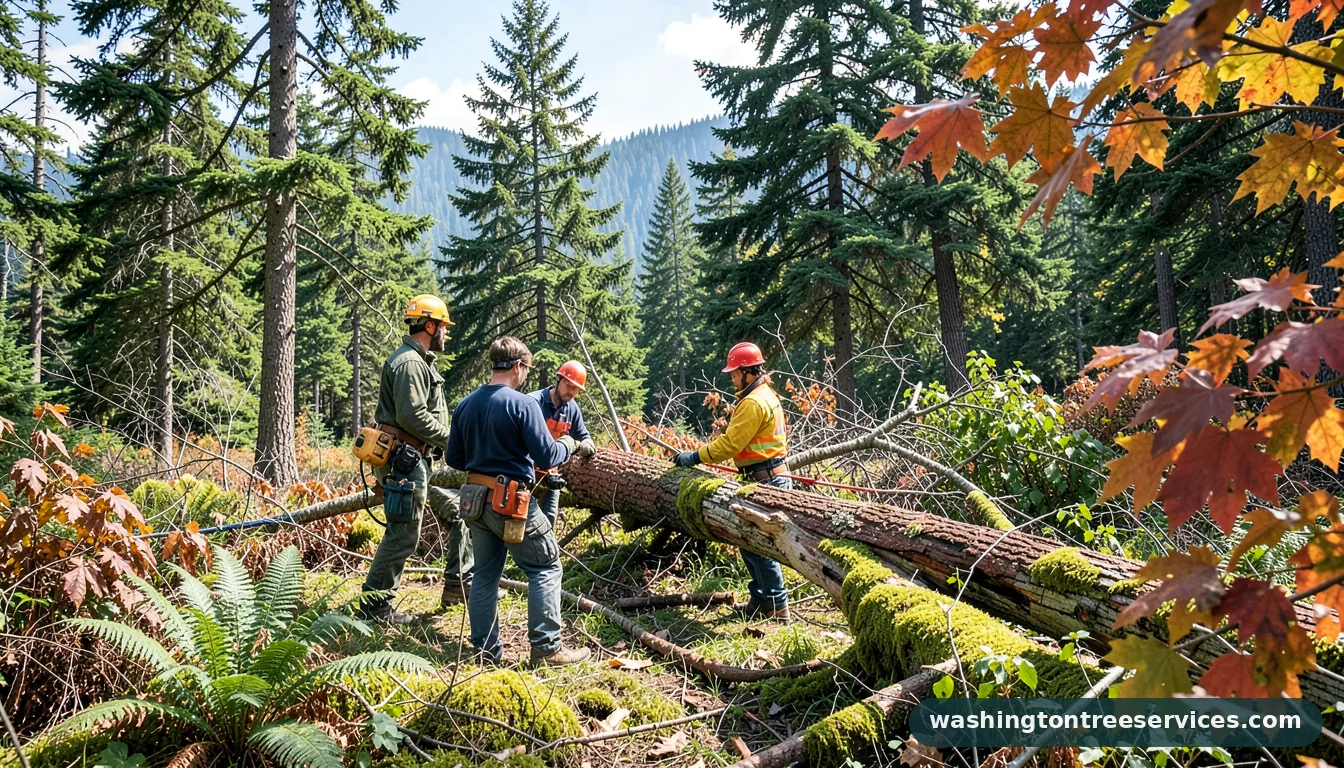 Completed tree removal renton project by Washington Tree Services tree removal renton - completed tree work by Washington Tree Services