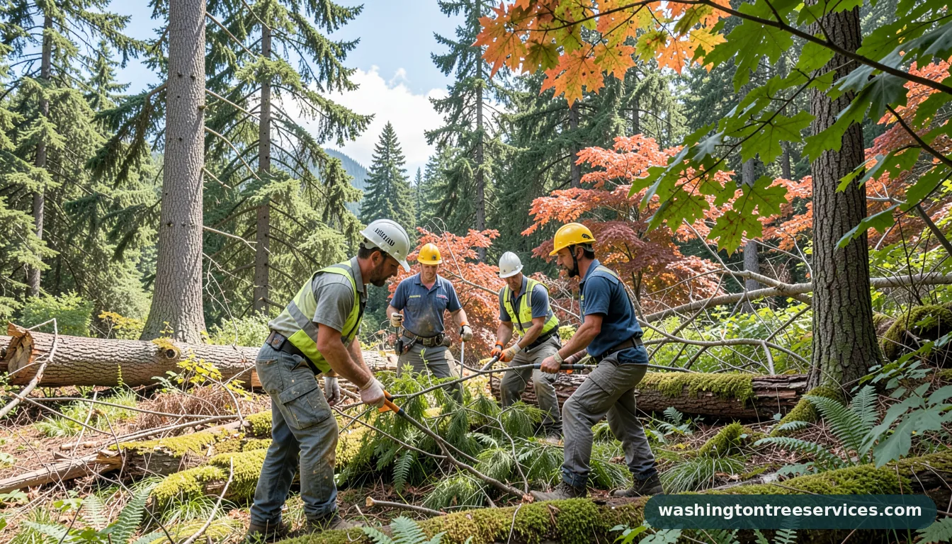 tree removal service near me - tree service equipment and crew in Washington