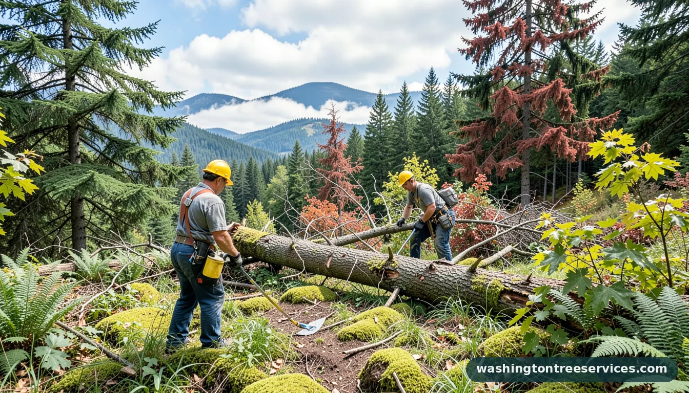 Completed tree removal service snohomish county project by Washington Tree Services tree removal service snohomish county - completed tree work by Washington Tree Services