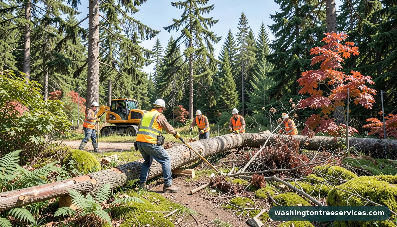 Completed tree removal service project by Washington Tree Services tree removal service - completed tree work by Washington Tree Services