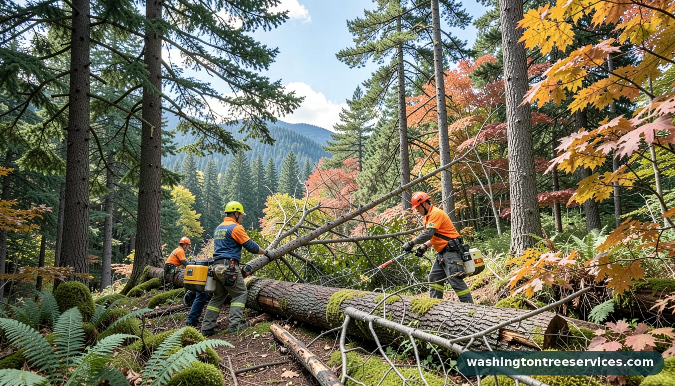 Certified arborists handling tree removal services near me in Washington tree removal services near me - certified arborists at work in Washington