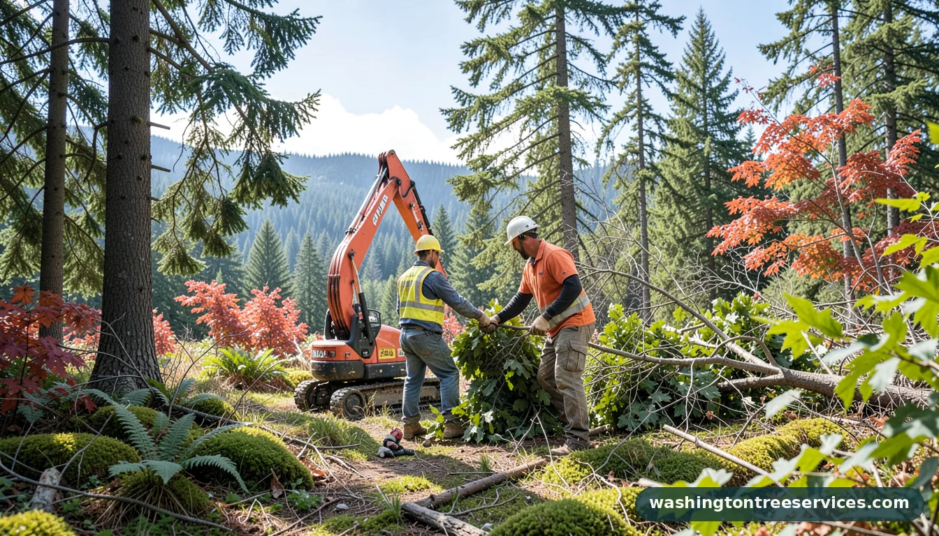 tree removal services - tree service equipment and crew in Washington