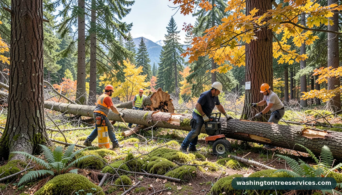 Certified arborists handling tree removal shelton wa in Washington tree removal shelton wa - certified arborists at work in Washington