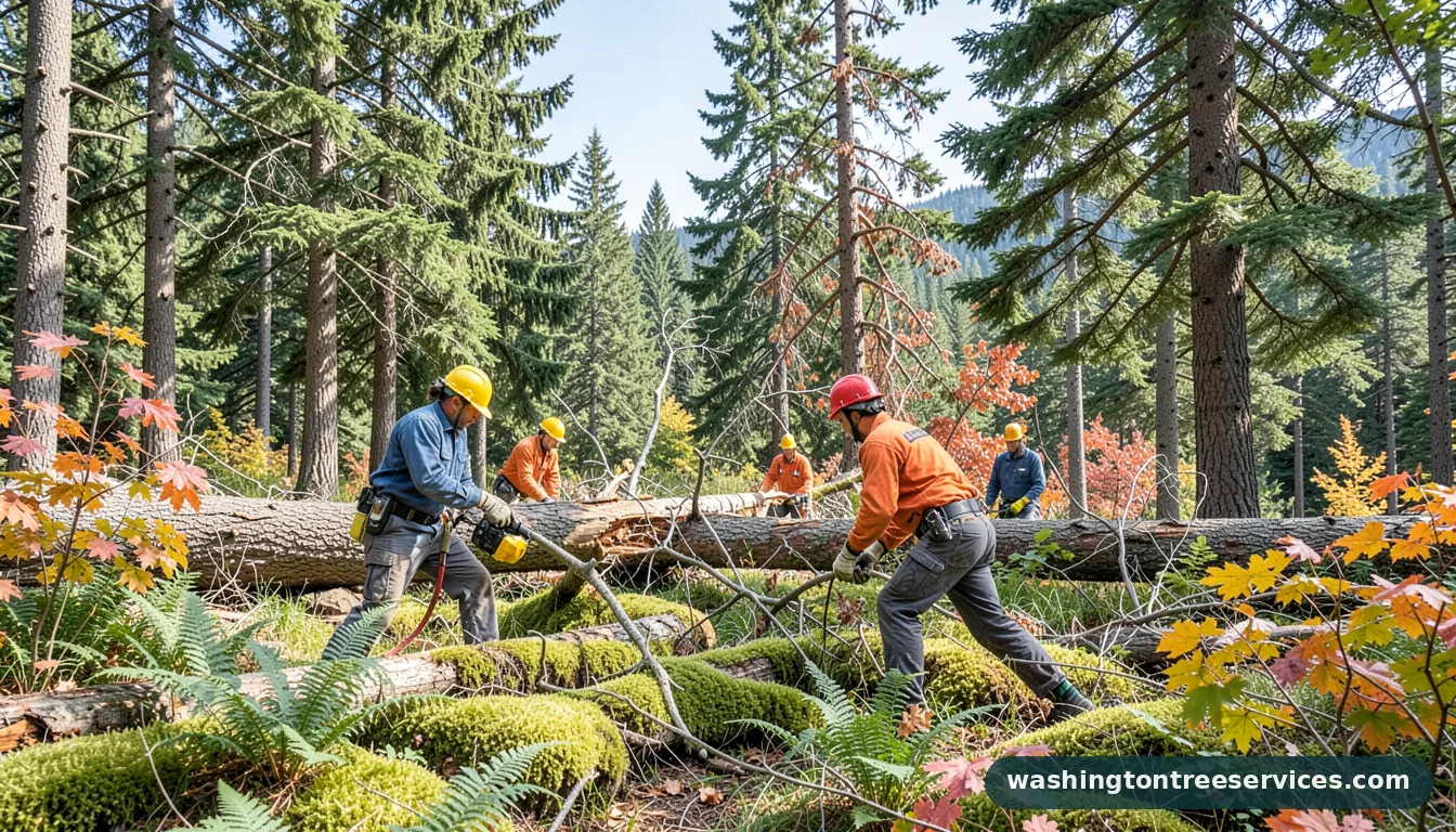 Professional equipment for tree removal shelton wa in Washington tree removal shelton wa - tree service equipment and crew in Washington