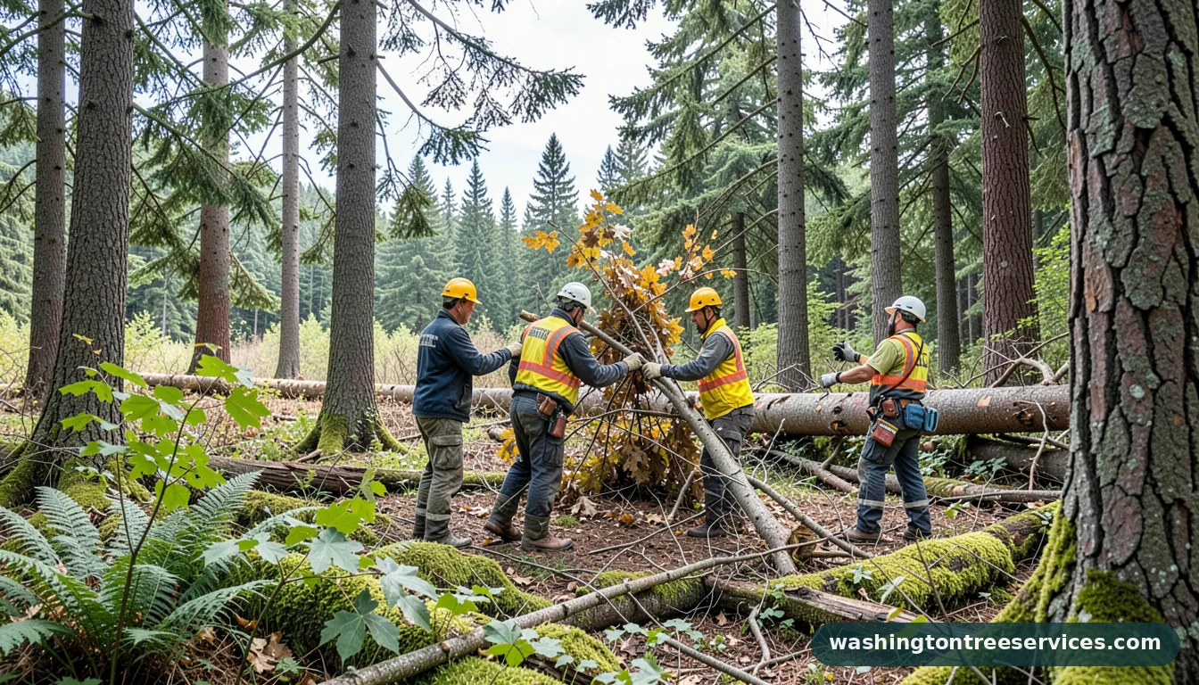 tree removal skagit county - tree service equipment and crew in Washington
