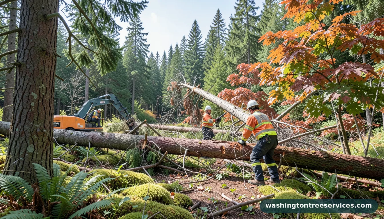 tree removal snohomish county - tree service equipment and crew in Washington
