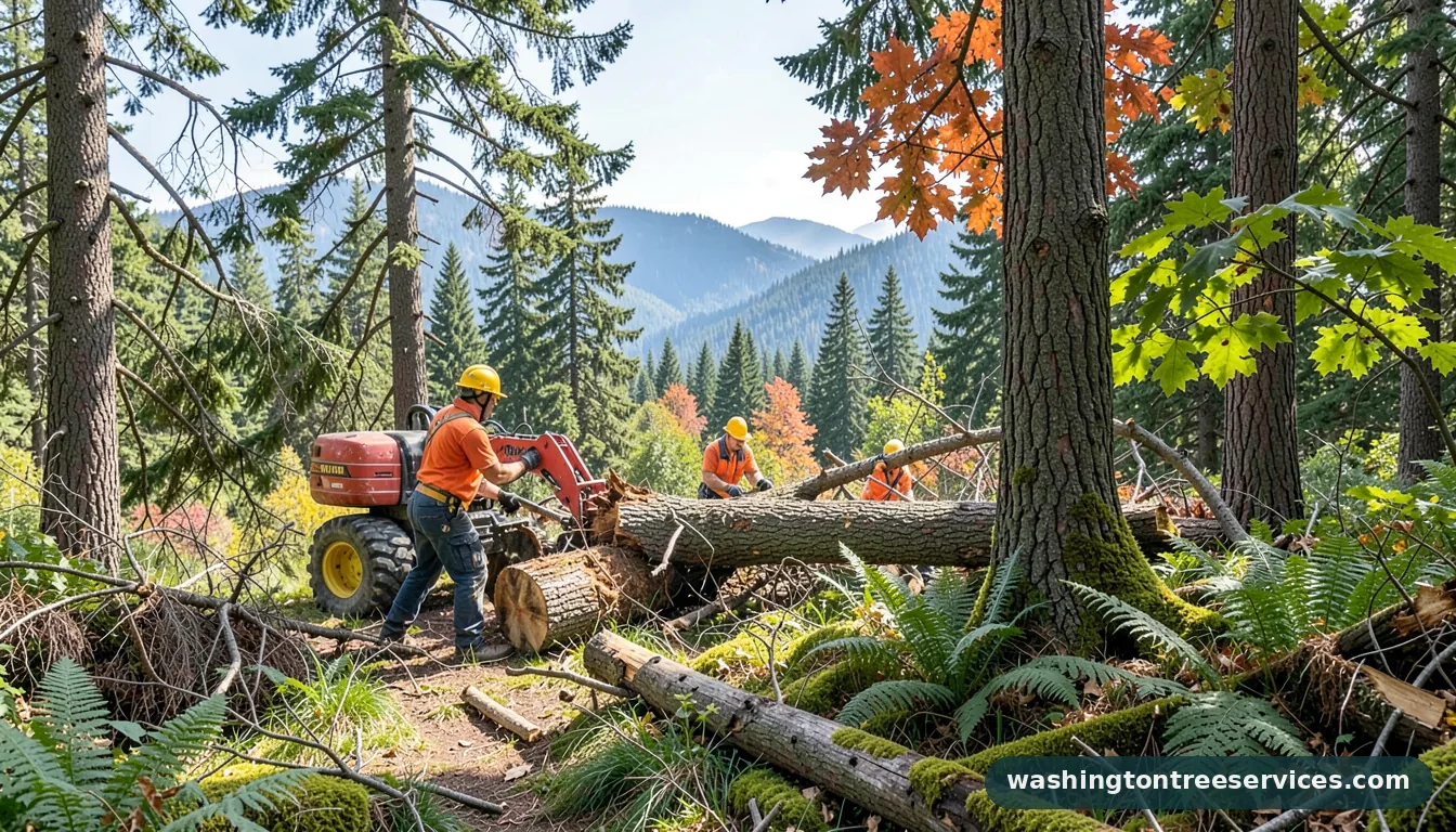 Completed tree removal tacoma wa project by Washington Tree Services tree removal tacoma wa - completed tree work by Washington Tree Services