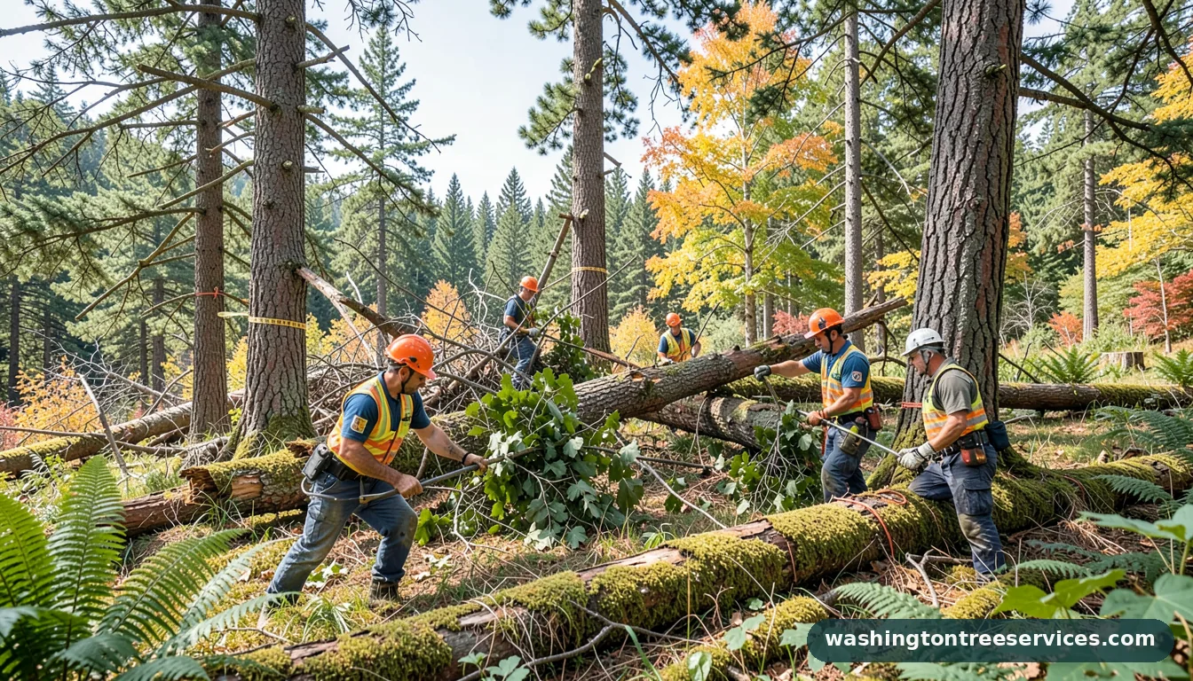 tree removal tacoma - tree service equipment and crew in Washington