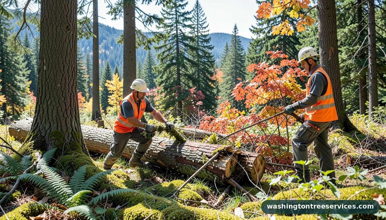 Certified arborists handling tree remove service in Washington tree remove service - certified arborists at work in Washington