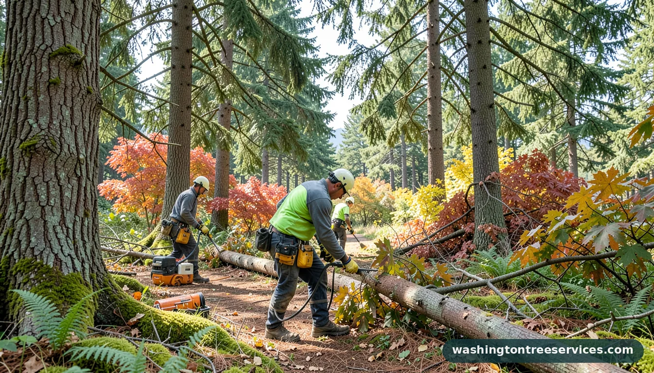 Completed tree remove service project by Washington Tree Services tree remove service - completed tree work by Washington Tree Services