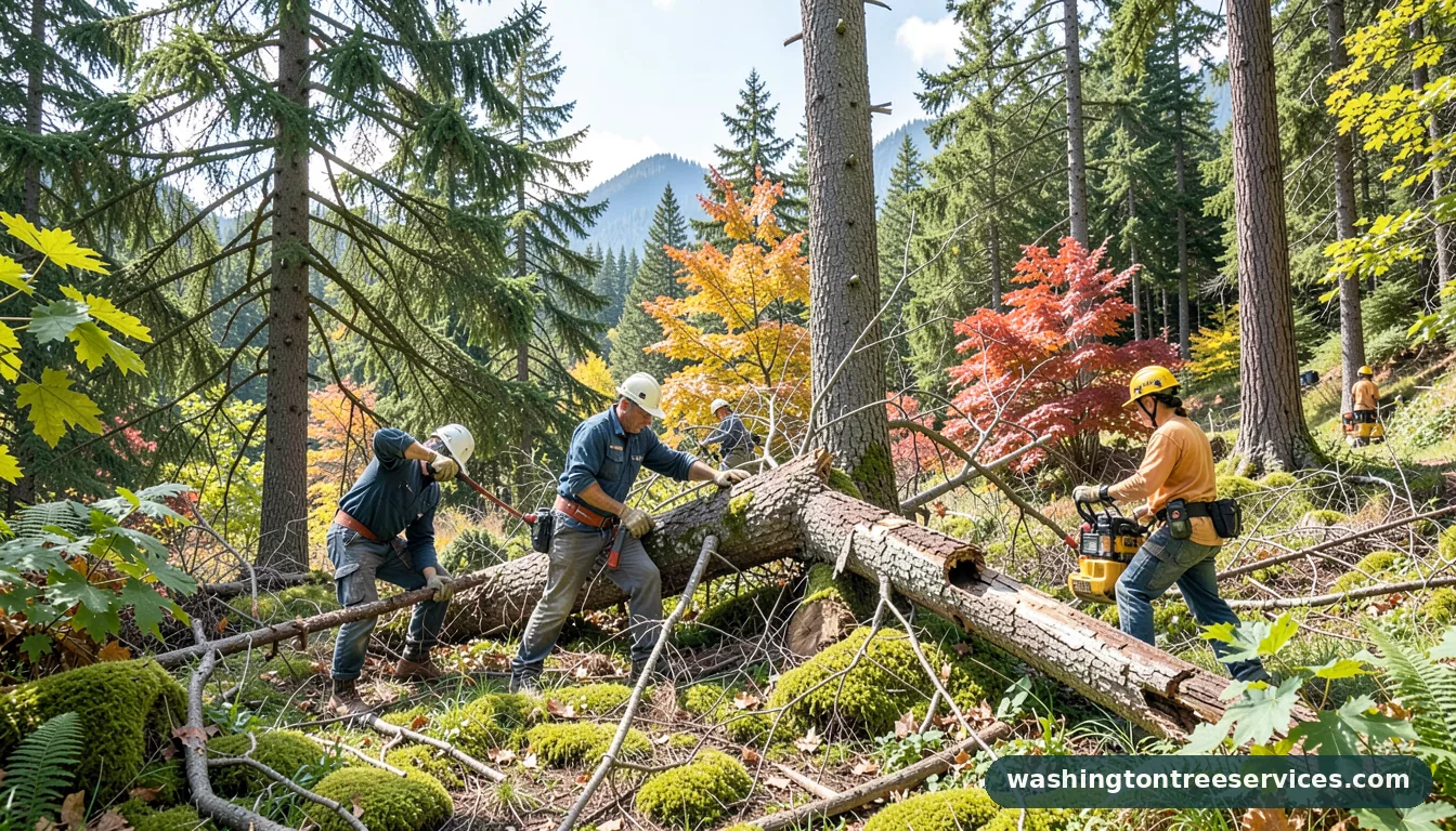 Certified arborists handling tree remove in Washington tree remove - certified arborists at work in Washington