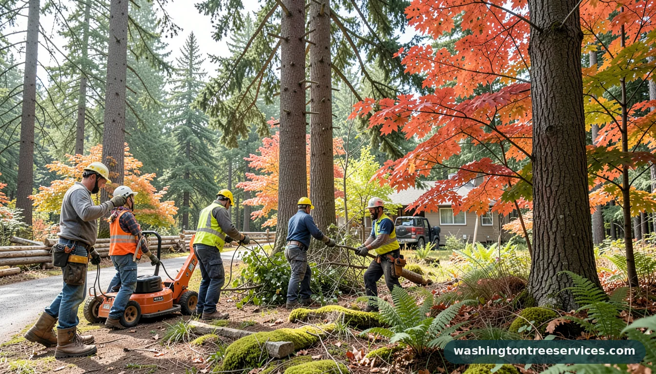 Completed tree risk assessment seattle project by Washington Tree Services tree risk assessment seattle - completed tree work by Washington Tree Services