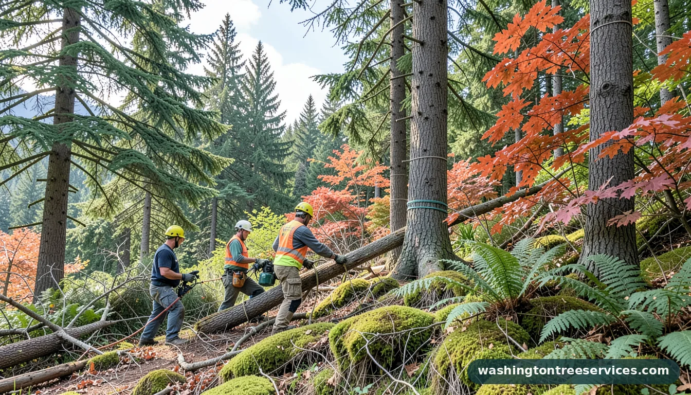 tree service arlington wa - certified arborists at work in Washington