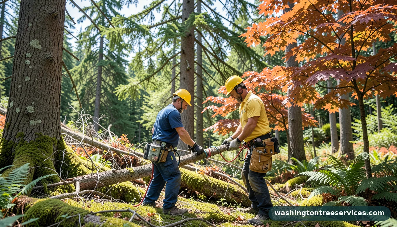Certified arborists handling tree service bellevue wa in Washington tree service bellevue wa - certified arborists at work in Washington