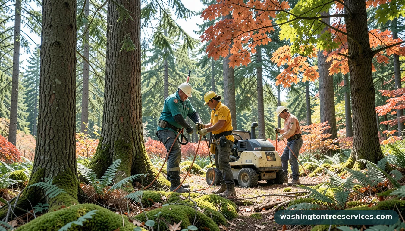 Completed tree service bellevue wa project by Washington Tree Services tree service bellevue wa - completed tree work by Washington Tree Services