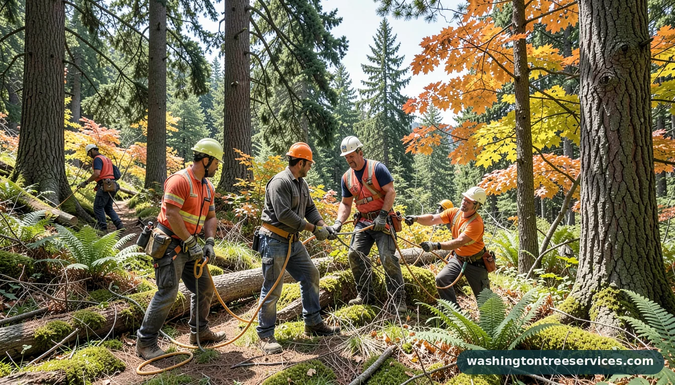 tree service bellingham wa - tree service equipment and crew in Washington