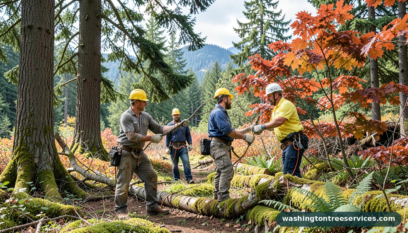 tree service burien - tree service equipment and crew in Washington