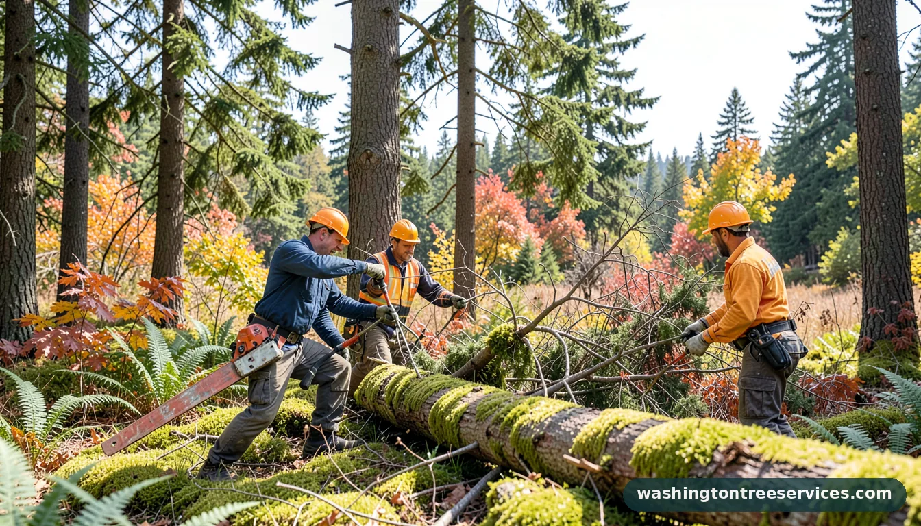 Certified arborists handling tree service by northwest in Washington tree service by northwest - certified arborists at work in Washington