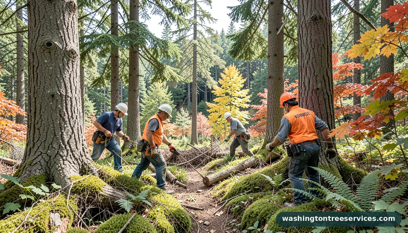 Professional equipment for tree service by northwest in Washington tree service by northwest - tree service equipment and crew in Washington