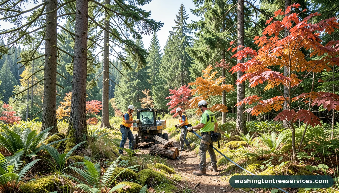 Completed tree service company project by Washington Tree Services tree service company - completed tree work by Washington Tree Services