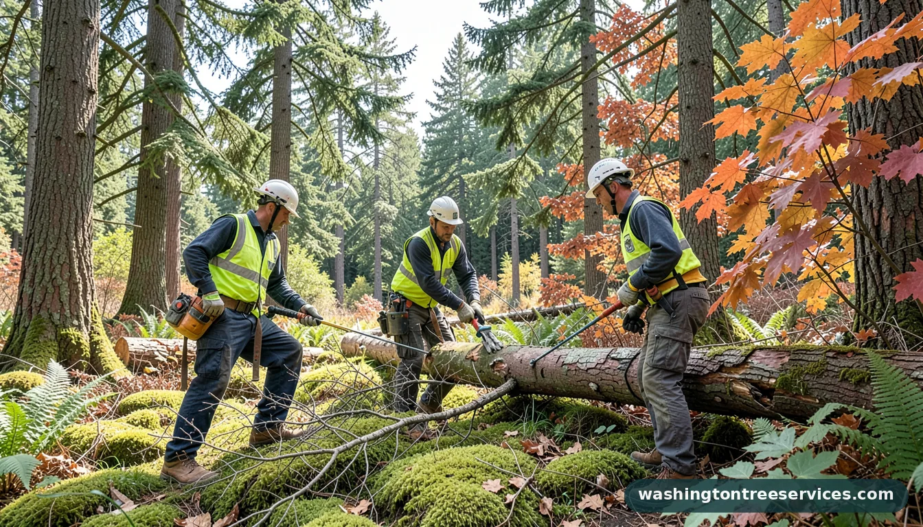 Professional equipment for tree service contractors in Washington tree service contractors - tree service equipment and crew in Washington