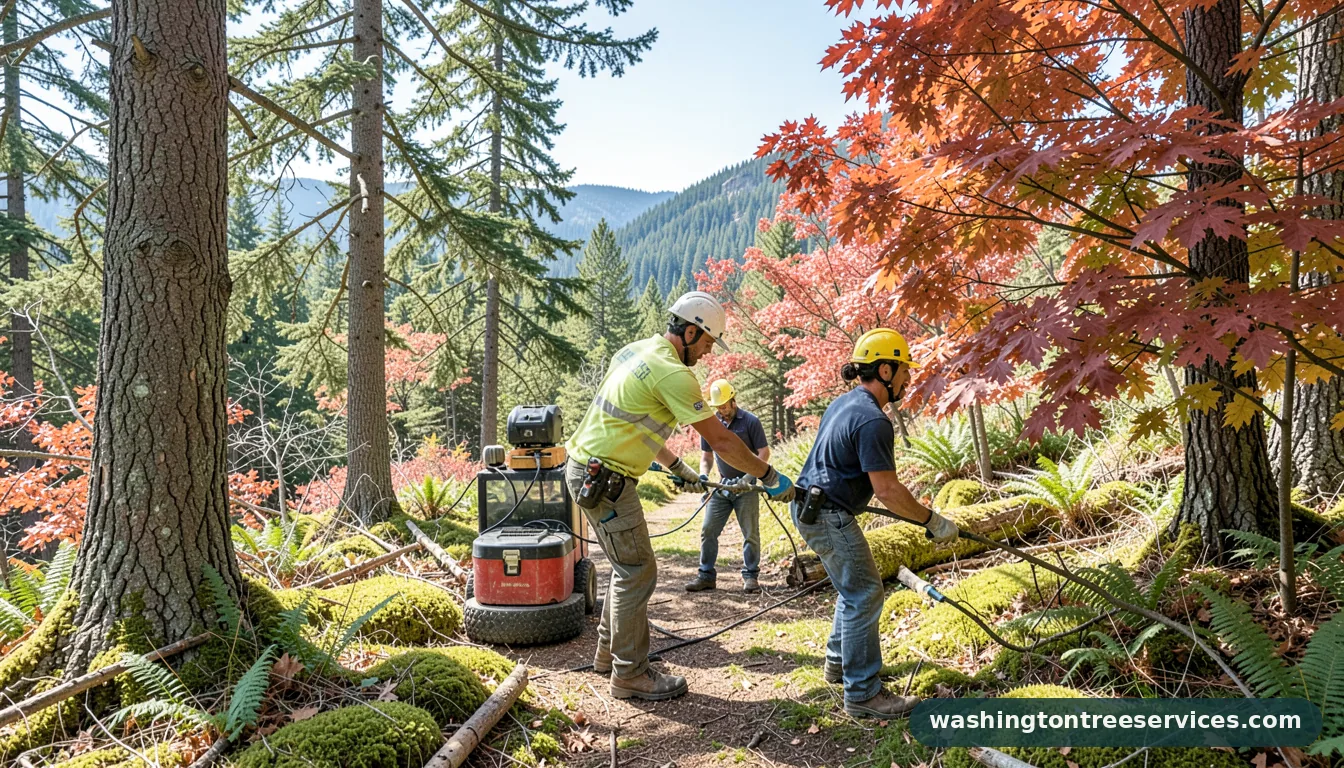 Completed tree service contractors project by Washington Tree Services tree service contractors - completed tree work by Washington Tree Services