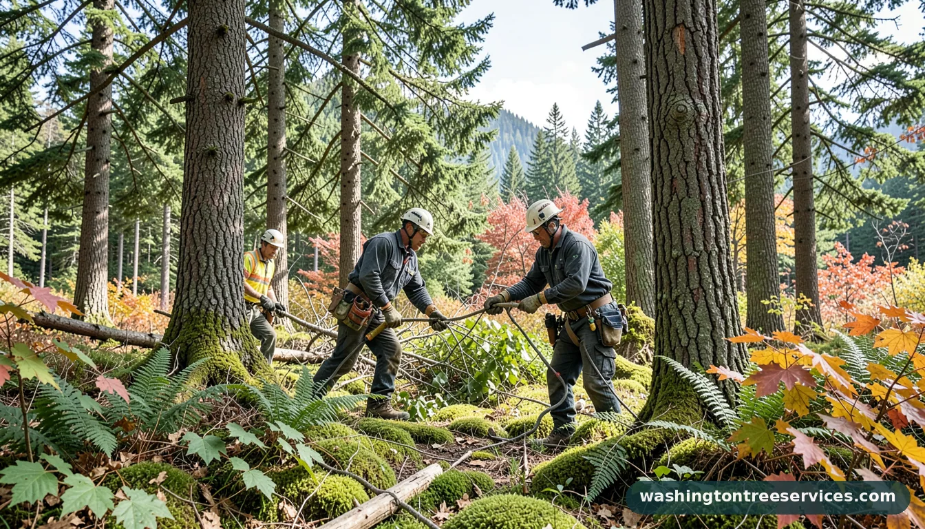 Completed tree service contracts project by Washington Tree Services tree service contracts - completed tree work by Washington Tree Services