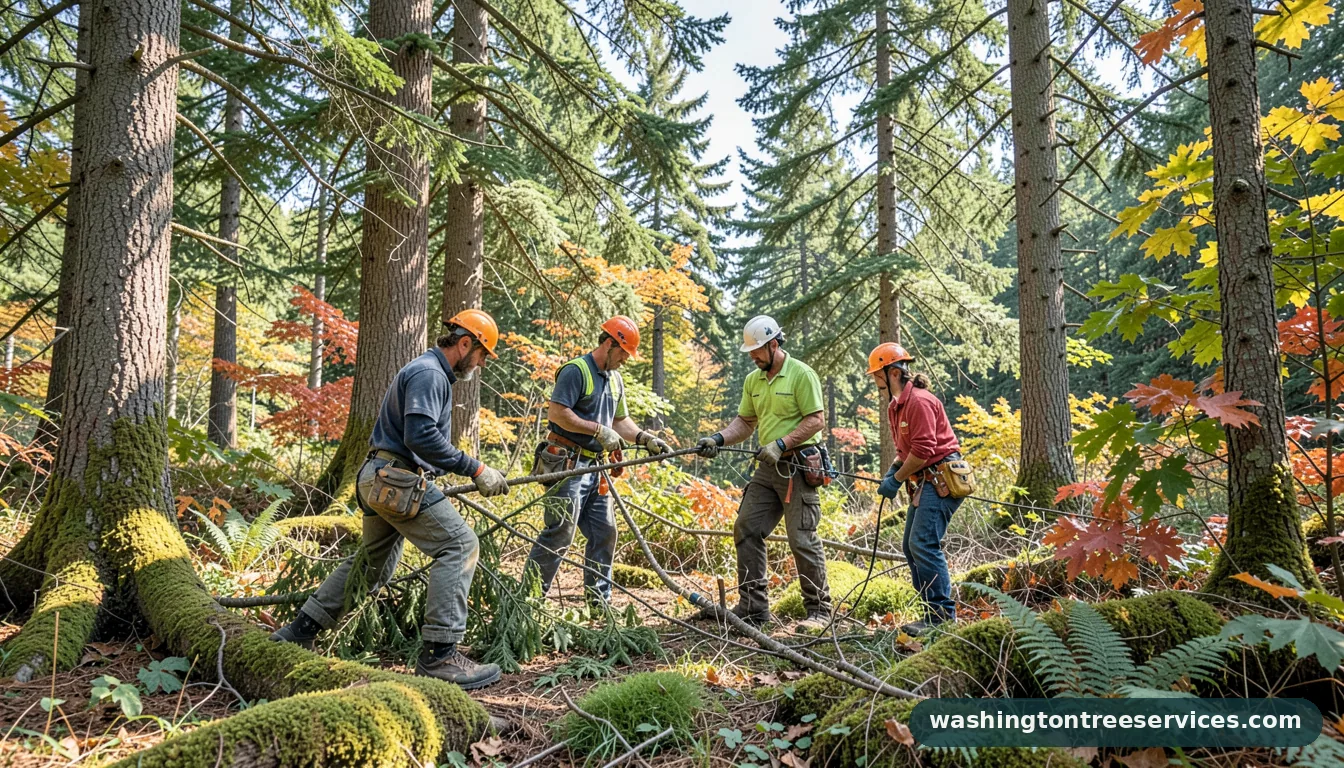 tree service covington - tree service equipment and crew in Washington