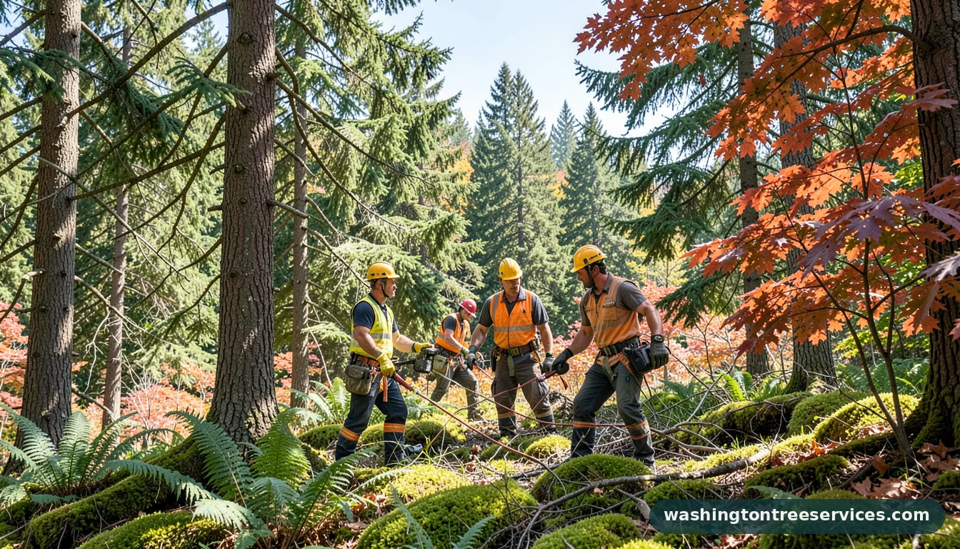 Completed tree service federal way project by Washington Tree Services tree service federal way - completed tree work by Washington Tree Services
