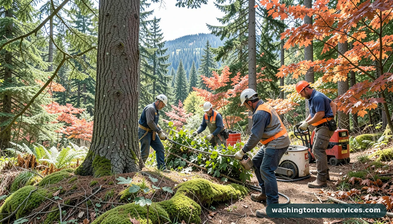 tree service in everett - tree service equipment and crew in Washington