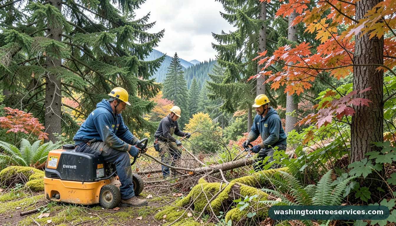 tree service in everett - completed tree work by Washington Tree Services