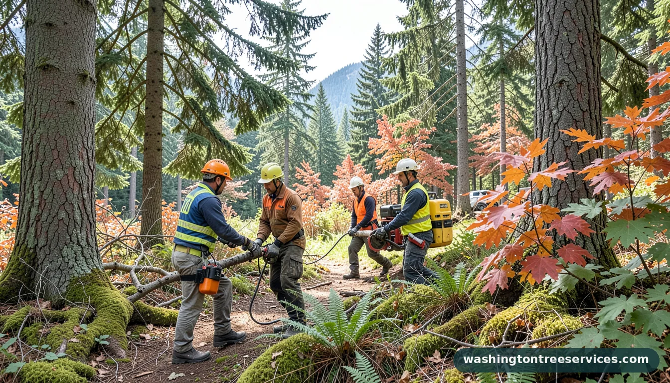 tree service issaquah - tree service equipment and crew in Washington